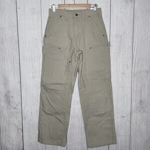 Vintage Carhartt B195 TAN Double Knee Carpenter Pants 28x30 NWT NOS Irregular